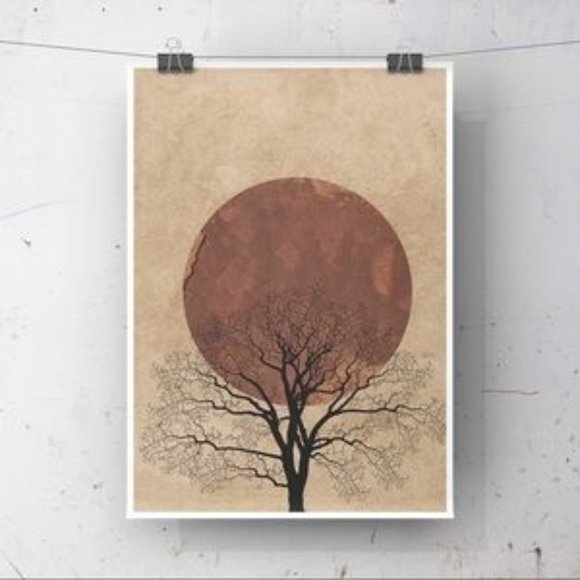 Modern minimalist Scandinavian abstract wall art - Picture 2 of 3